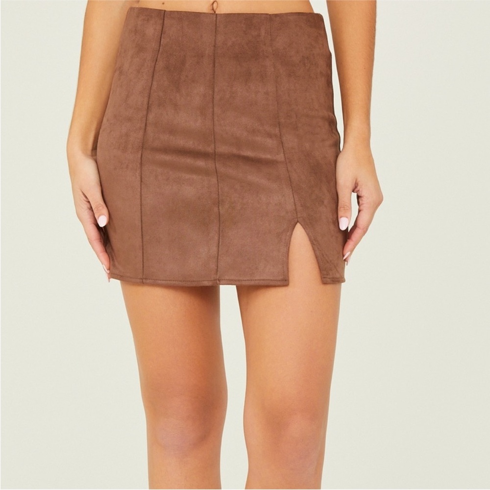 Altar'd State Tan Mini Skirt